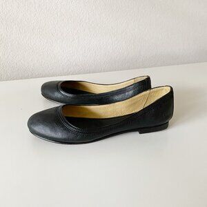 FRYE Women's Leather Black Carson Ballet Flats Shoes Size 6.5 EXCELLENT